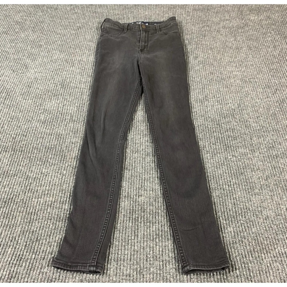 Hollister Jeans Womens 0 R Black Denim Skinny Ultra High Rise Legging Stretch